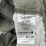 Carhartt Cargo Trousers - 40W 30L Green Cotton