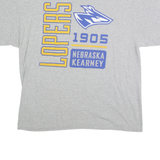 CHAMPION Mens Grey Lopers Graphic T-Shirt XL Short Sleeve Crew Neck Nebraska