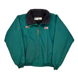 Pepsi Columbia Graphic Bomber Jacket - Large Green Polyester