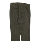 ZARA Womens Slim Olive Green Polyester Blend Slim Tapered Trousers W26 L26