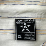 Avirex Short Sleeve Shirt - XL Beige Cotton Blend