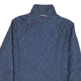 TOMMY HILFIGER Womens Navy Blue Quilted Jacket S Polyester Blend Zip Casual