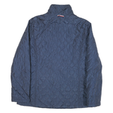TOMMY HILFIGER Womens Navy Blue Quilted Jacket S Polyester Blend Zip Casual