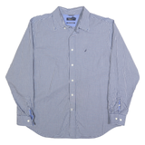 NAUTICA Mens Blue & White Check Shirt XL Wrinkle Resistant Casual Classic Fit
