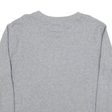 DKNY Womens Grey Sweatshirt Crew Neck L Logo Print Cotton Blend Pullover