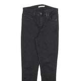 LEVI'S 721 Womens Jeans Black Slim Skinny Denim W29 L27 Stretch Zip