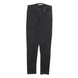 LEVI'S 721 Womens Jeans Black Slim Skinny Denim W29 L27 Stretch Zip