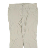 COLUMBIA Womens Regular Beige Polyester Blend Zip Trousers W36 L30 Outdoor