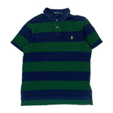 Polo By Ralph Lauren Striped Polo Shirt - XL Blue Cotton