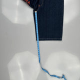 Cross And Flames Jinzu Graphic Denim Shorts - 34W 13L Dark Wash Cotton