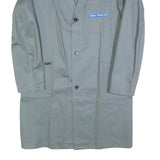 SPILAG Mens Grey Cotton Jacket M Button Workwear Plain Classic Fit Functional