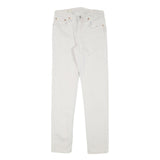 LEVI'S Mens Slim White Jeans Denim W27 L30 Cotton Blend Zip Fastening