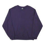 FRUIT OF THE LOOM Mens Blue Crew Neck Sweatshirt M Cotton Blend Pullover