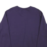 FRUIT OF THE LOOM Mens Blue Crew Neck Sweatshirt M Cotton Blend Pullover