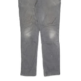CARHARTT Mens Regular Grey Cotton Blend Straight Fit Trousers W36 L34 Workwear