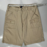 Chaps Ralph Lauren Cargo Shorts - 36W 9L Beige Cotton