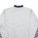 Mens Grey & Navy Sweatshirt Regent Park Graphic Crew Neck L Cotton Blend Comfort