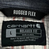 Carhartt Checked Short Sleeve Shirt - Large Cream Cotton