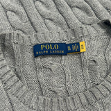 Polo By Ralph Lauren Cable Knit Sweater - XL Gray Cotton