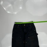 Carhartt Double Knee Carpenter Pants - 26W 28L Black Cotton