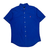 Ralph Lauren Short Sleeve Shirt - Medium Blue Cotton