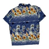 Koko Knot Floral Hawaiian Shirt - XL Blue Cotton
