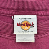 San Francisco Hard Rock Cafe Graphic T-Shirt - 2XL Burgundy Cotton