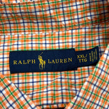 Ralph Lauren Checked Short Sleeve Shirt - 2XL Orange Cotton