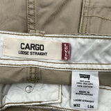 Levis Cargo Pants - 32W 34L Beige Cotton