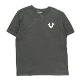 True Religion Graphic T-Shirt - Large Black Cotton