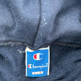 Vintage Champion Hoodie - Large Navy Cotton