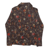 TRIUMPH Mens Brown Geometric Print Shirt M Retro Pattern Button Closure