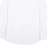 BOSS Mens White Plain Cotton Blend Shirt M Classic Formal Long Sleeve Button