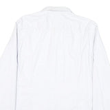 BOSS Mens White Plain Cotton Blend Shirt M Classic Formal Long Sleeve Button