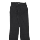 SERGIO TACCHINI Womens Cotton Blend Black Regular Straight Trousers W24 L31 Zip