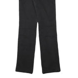 SERGIO TACCHINI Womens Cotton Blend Black Regular Straight Trousers W24 L31 Zip