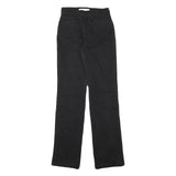 SERGIO TACCHINI Womens Cotton Blend Black Regular Straight Trousers W24 L31 Zip