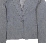 PENDLETON Womens Grey Wool Tailored Jacket S Woven Button Single Breasted