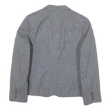 PENDLETON Womens Grey Wool Tailored Jacket S Woven Button Single Breasted