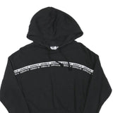 ADIDAS Womens Black Hoodie UK 8 Crop Hooded Sweatshirt Cotton Blend