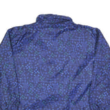 JANTEX Womens Blue & Green Patterned Nylon Jacket L Zip Casual Lightweight