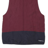 NIKE Womens Maroon & Navy Running Jacket M Polyester Blend Zip Therma-Fit