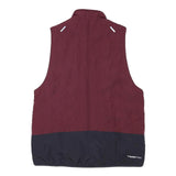 NIKE Womens Maroon & Navy Running Jacket M Polyester Blend Zip Therma-Fit