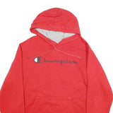 CHAMPION Mens Red Pullover Hoodie M Cotton Blend Casual Sportswear