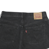 LEVI'S Womens Shorts Black Denim Cut-Off M W28 Distressed Edge Casual