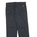 DICKIES Mens Cotton Blend Black Regular Straight Trousers W31 L30 Classic