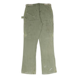 VUJA DE Mens Cotton Regular Green Workwear Trousers W30 L30 Utility Style
