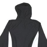 FILA Mens Black & White Nylon Zip Hooded Jacket XL Sportswear Casual Windbreaker
