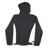 FILA Mens Black & White Nylon Zip Hooded Jacket XL Sportswear Casual Windbreaker