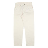 LEVI'S Mens Cotton White Regular Fit Straight Leg Trousers W32 L29 Casual
